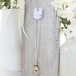 18 - 36” Michigan Logo Disc & Slogan Cluster Convertible Necklace