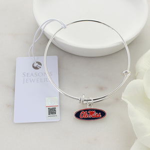 Mississippi Enamel Logo Wire Bracelet