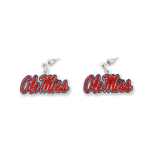 Mississippi Crystal Logo Earrings