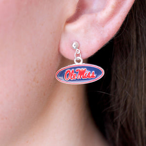 Mississippi Enamel Logo Earrings