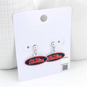 Mississippi Enamel Logo Earrings