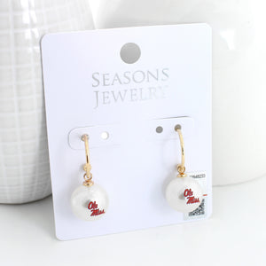 Mississippi Pearl Logo Hoop Earrings