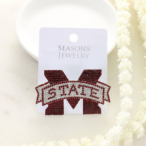 Mississippi State Crystal Logo Pin