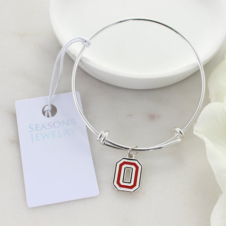 Ohio State Enamel Logo Wire Bracelet