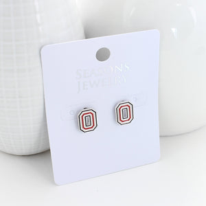 Ohio State Enamel Logo Stud Earrings