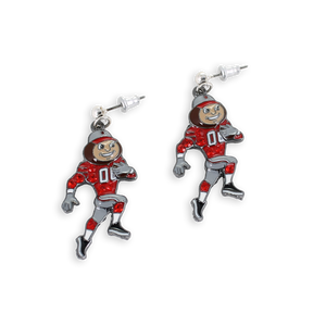 Ohio State “Brutus” Crystal Logo Earrings