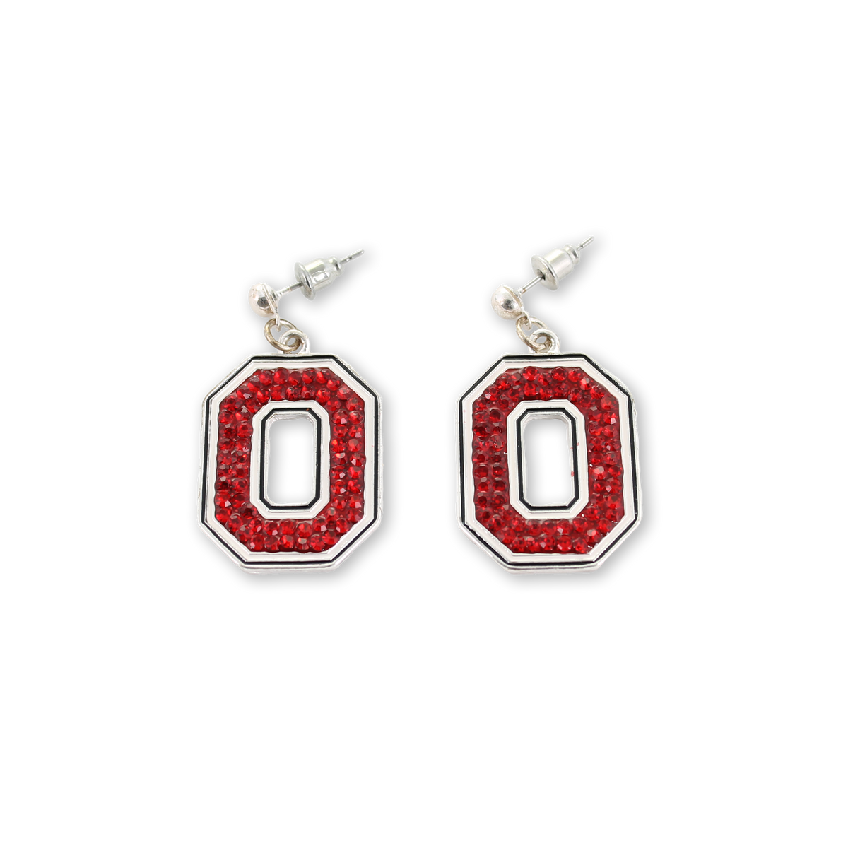 Ohio State Crystal Logo Earrings