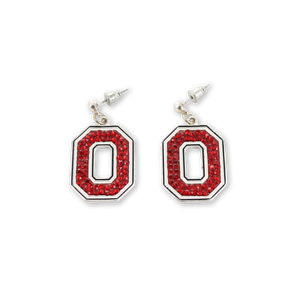 Ohio State Crystal Logo Earrings