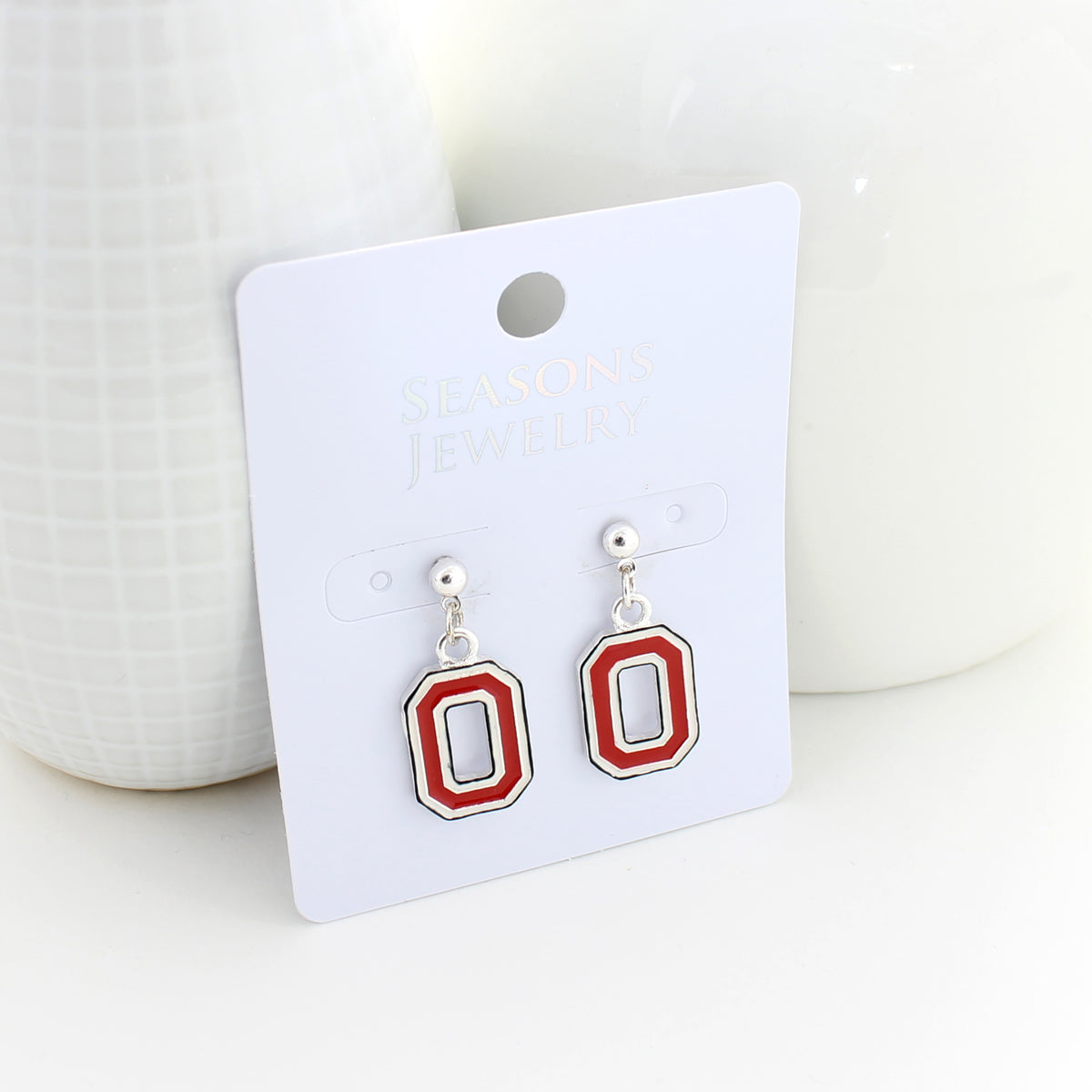 Ohio State Enamel Logo Earrings