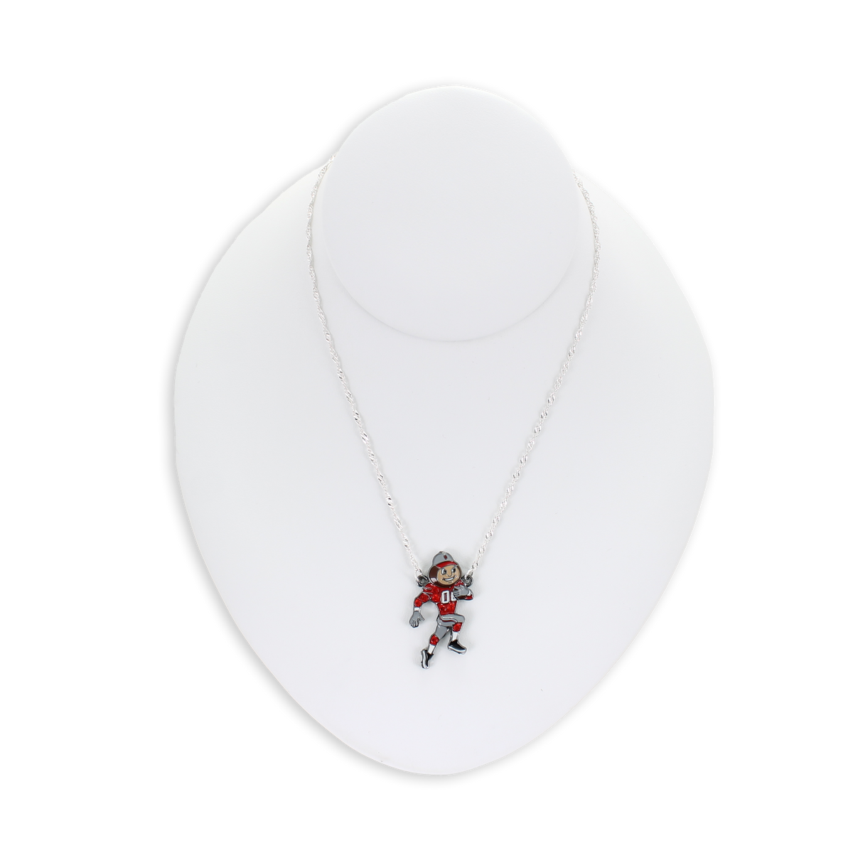Ohio State “Brutus” Crystal Logo Necklace
