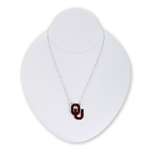 16” Oklahoma Crystal Logo Necklace