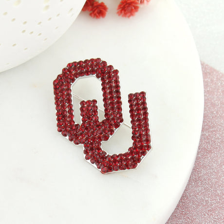 Oklahoma Crystal Logo Pin