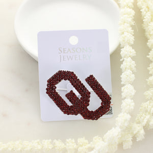 Oklahoma Crystal Logo Pin