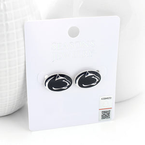 Penn State Enamel Logo Stud Earrings