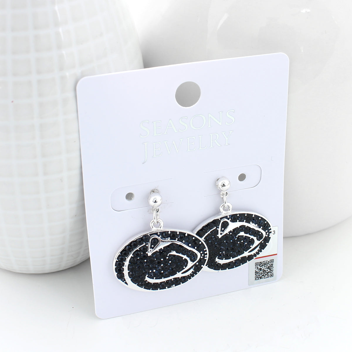 Penn State Crystal Logo Earrings