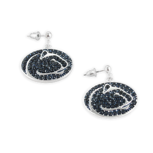 Penn State Crystal Logo Earrings