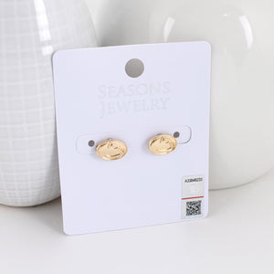 Penn State Shiny Gold Logo Stud Earrings