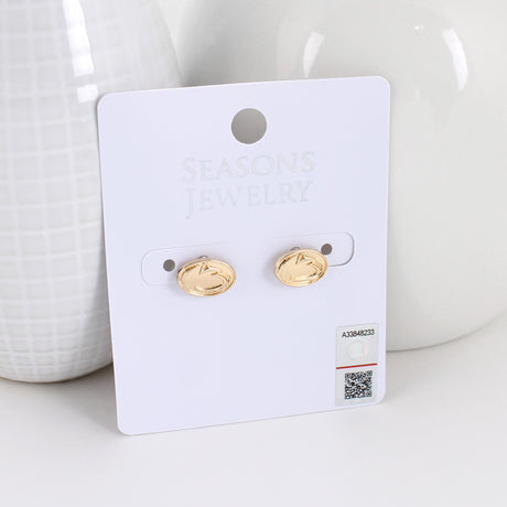 Penn State Shiny Gold Logo Stud Earrings