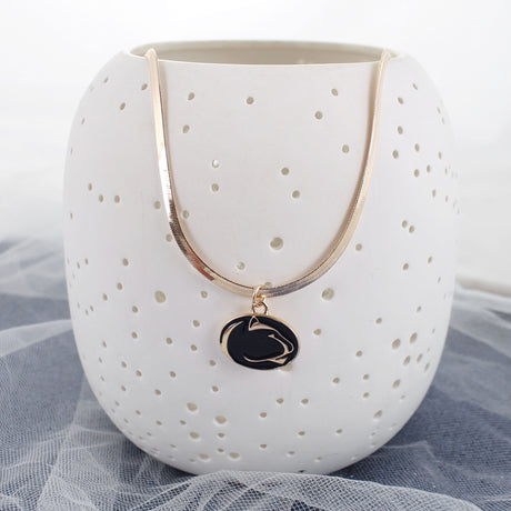 Penn State Gold & Enamel Logo Necklace