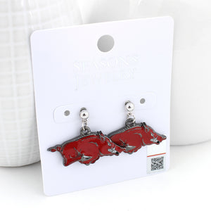 Arkansas Enamel Logo Earrings