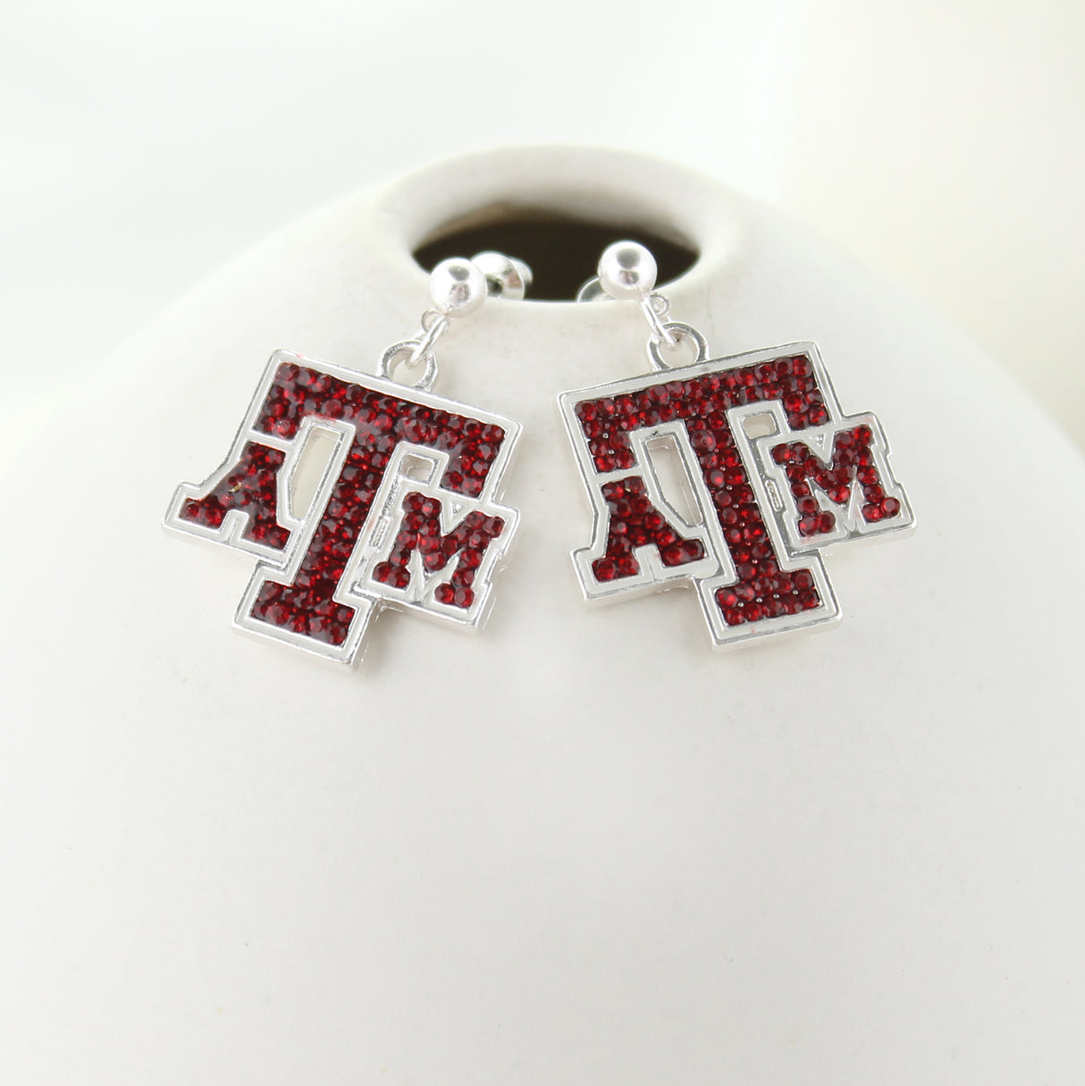 Texas A&M Crystal Logo Earrings