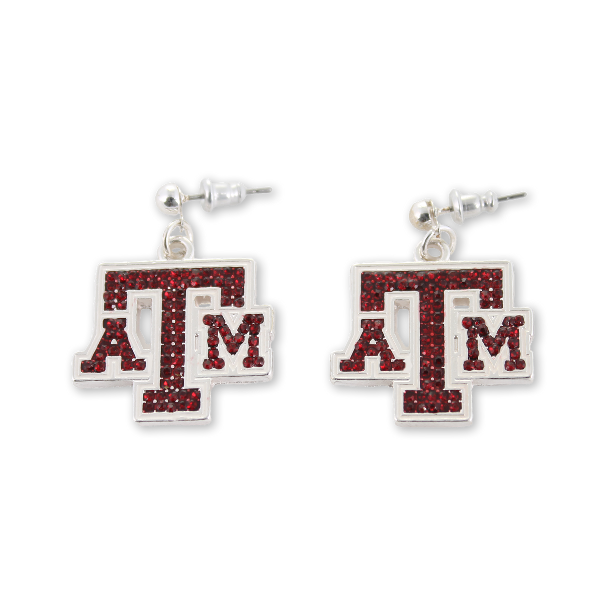Texas A&M Crystal Logo Earrings