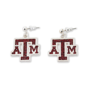 Texas A&M Crystal Logo Earrings