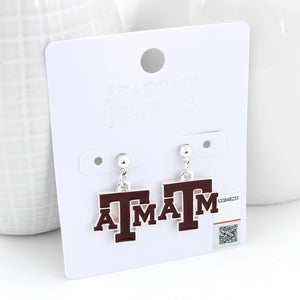 Texas A&M Enamel Logo Earrings