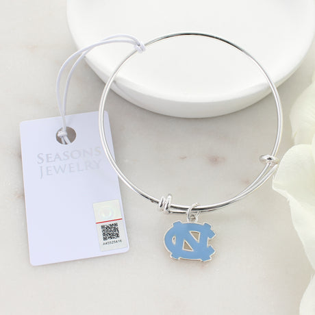 North Carolina Enamel Logo Wire Bracelet