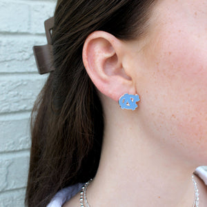 North Carolina Enamel Logo Stud Earrings