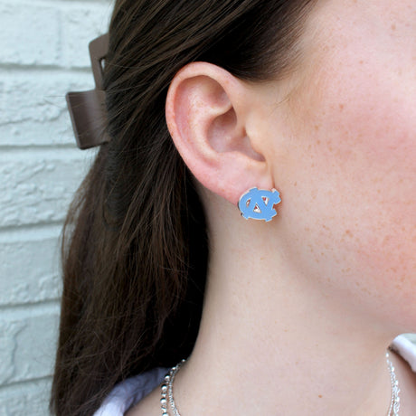 North Carolina Enamel Logo Stud Earrings