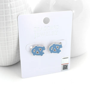 North Carolina Enamel Logo Stud Earrings