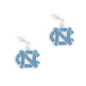 North Carolina Crystal Logo Earrings