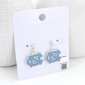 North Carolina Enamel Logo Earrings