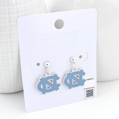 North Carolina Enamel Logo Earrings