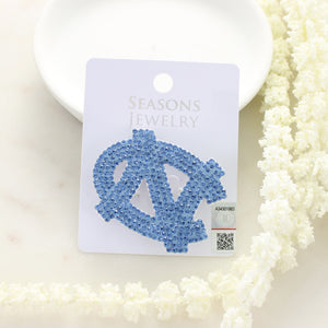 North Carolina Crystal Logo Pin