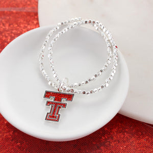Texas Tech Crystal Logo Stretch Bracelet