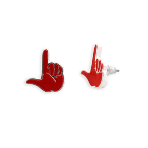 Texas Tech Enamel Logo Stud Earrings
