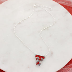 Texas Tech Crystal Logo Necklace