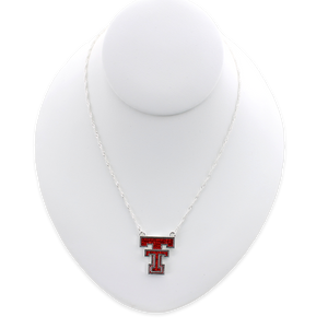 Texas Tech Crystal Logo Necklace