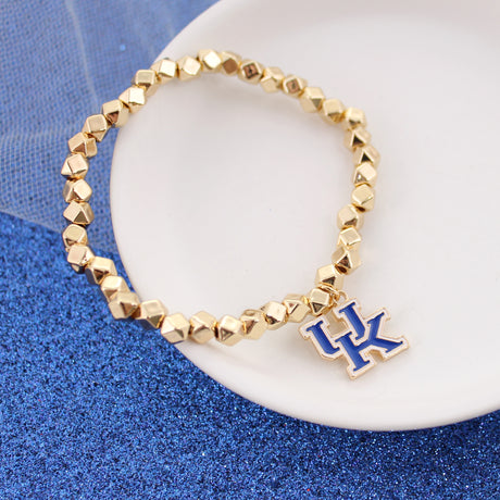 Kentucky Gold Stretch Bracelet w/Enamel Logo 