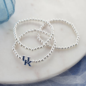 Kentucky Glitter Enamel Logo Stretch Bracelet Set