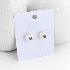 Kentucky Logo Pearl Stud Earrings