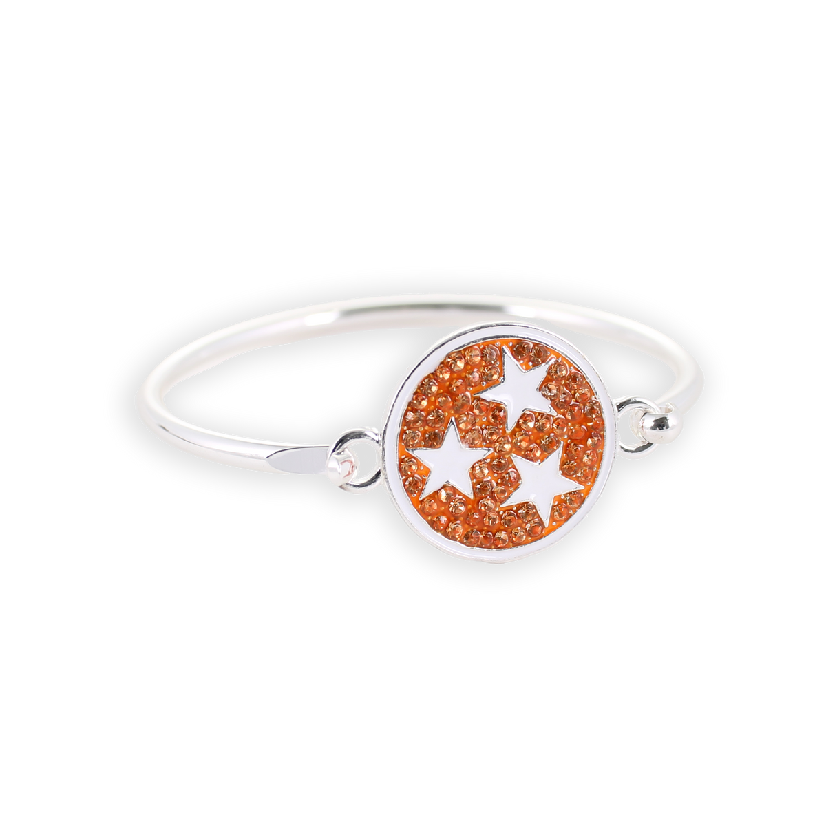 Tennessee Tri-Star Crystal Logo Cuff Bracelet