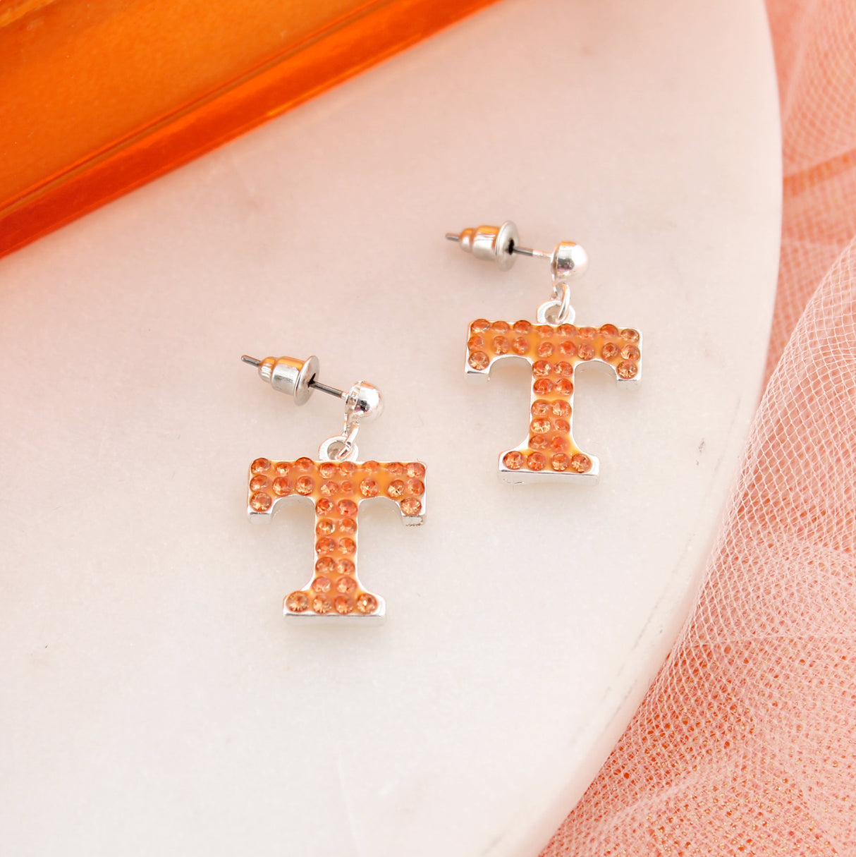 Tennessee Crystal Logo Earrings