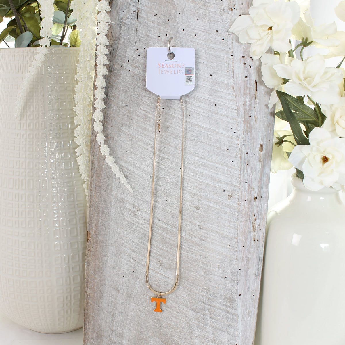 18” Tennessee Gold & Enamel Logo Necklace