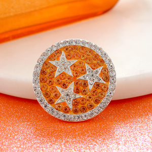 Tennessee Tri-Star Crystal Logo Pin