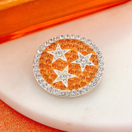 Tennessee Tri-Star Crystal Logo Pin