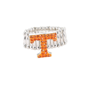 Tennessee Crystal Logo Stretch Ring