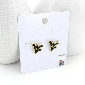 West Virginia Enamel Logo Stud Earrings